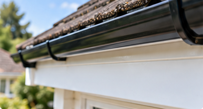 The same gutter clear and clean after the visit